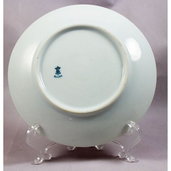 Hermann Ohme Silesia Hand Painted Dessert Plate Roses 6.25 inches - Picture 2 of 7